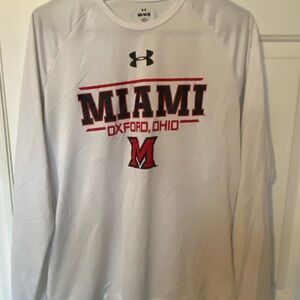 Under Armour White Miami University (OH) Performance Long Sleeve Tee